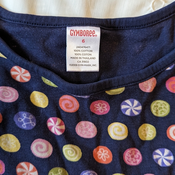 🔖4 for $20 Gymboree sz6 cotton candy-print long sleeve tiered a-line dress VGUC - Picture 2 of 3